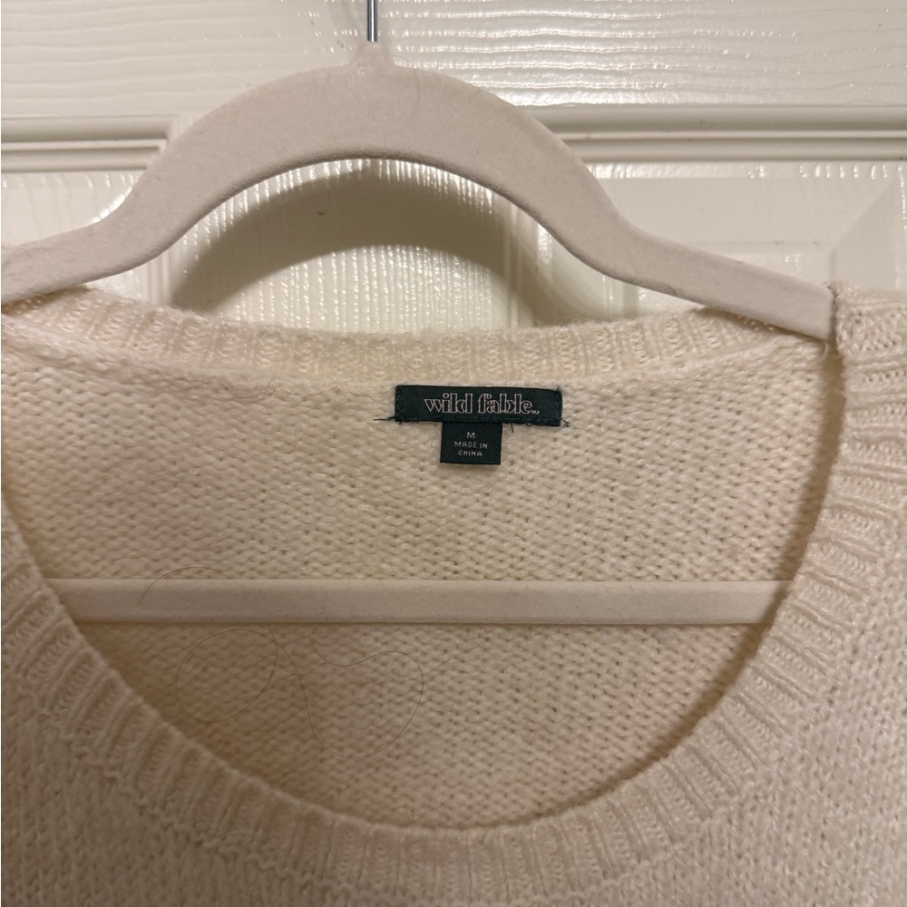 Wild Fable Cream Ruffle Sweater - Picture 2 of 4